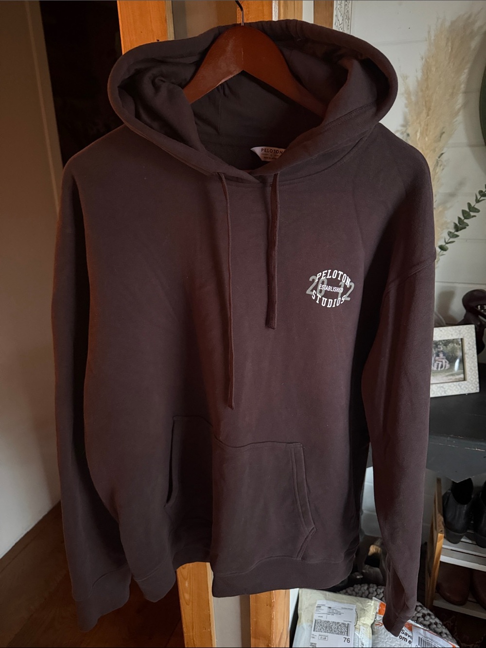 Peloton Studios Established 2012 Hoodie Brown